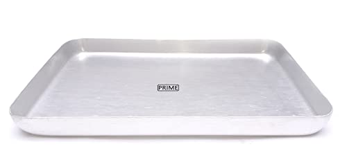 Image of Prime Bakers and Moulders Aluminum Baking Tray, Silver (12x8 Inch)