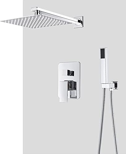 Mélangeur de douche barre classique encastré chromé pour salle de bain