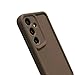 Puxicu Slim Case for Samsung Galaxy S21 FE, Enhanced Camera Protection, Shockproof Skin-Friendly Touch Soft Case Cover for Samsung Galaxy S21-FE Phone, Coffee