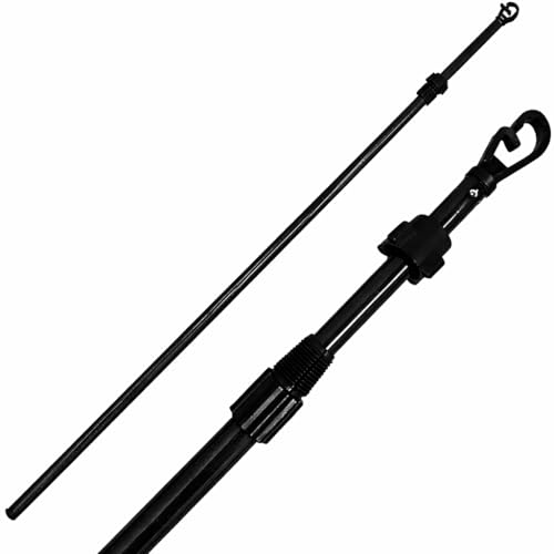 Almineez 1 x Heavy Duty Galvanised Washing Line Prop Outdoor Galvanised Extendable Pole Clothes Laundry Support Extending Pole Telescopic 2.2M Garden Outdoor