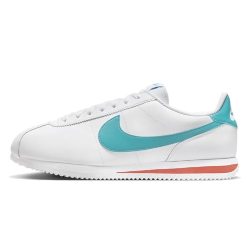Men's Nike Cortez Shoes, White/Cosmic Clay/Metallic Silver, Size 7.5