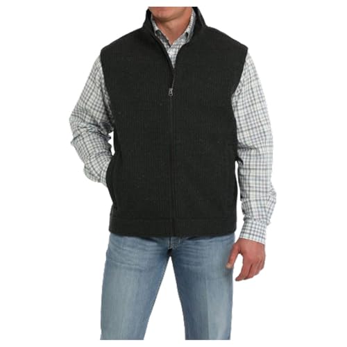 Cinch Men's Black Bonded Wooly Vest