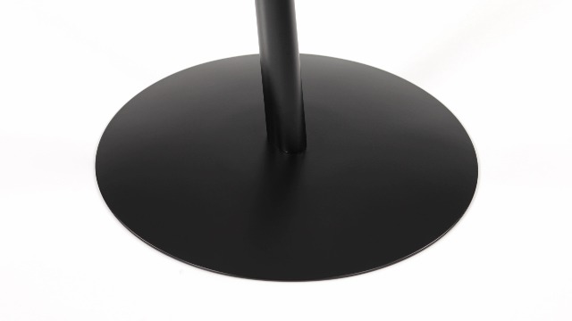 Relaxdays Table D'Appoint Ronde Moderne En Verre Et Acier Noir - 49 X 45 Cm