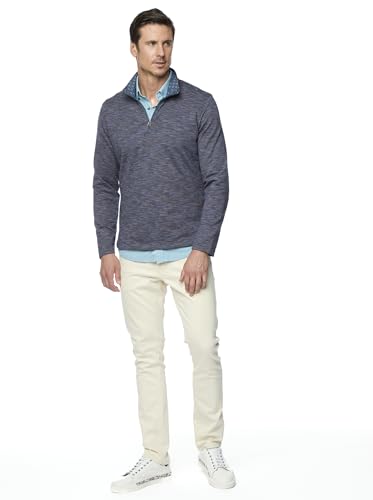 Robert Graham Mens, REMO Long Sleeve 1/4 Zip Pullover Sweatshirt