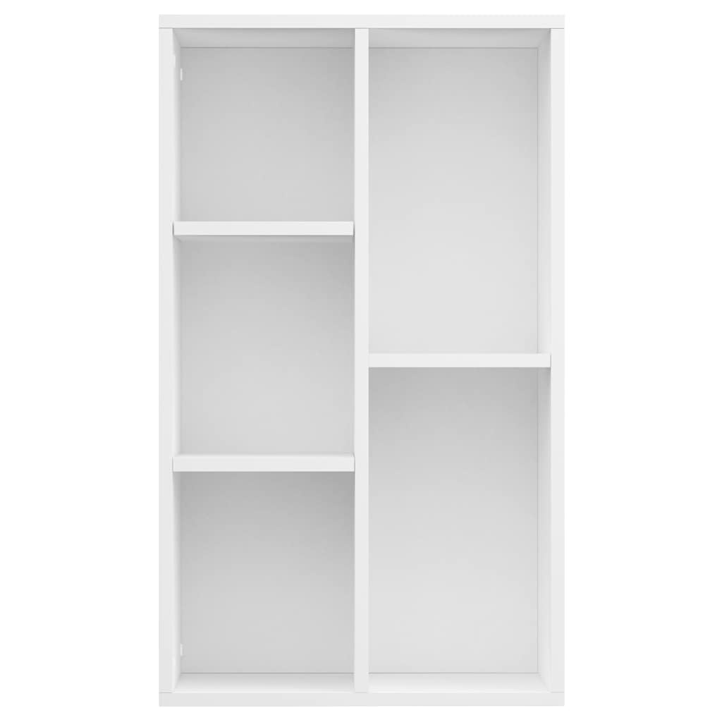 vidaXL Bibliothèque/Buffet, Meuble de Rangement avec Compartiment, Armoire à Livres Salon Intérieur, Moderne, Blanc Bois d’Ingénierie