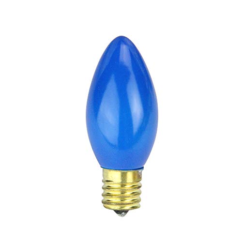 Sienna Pack Of 4 Opaque Ceramic Blue C9 Christmas Replacement Bulbs #TOP22