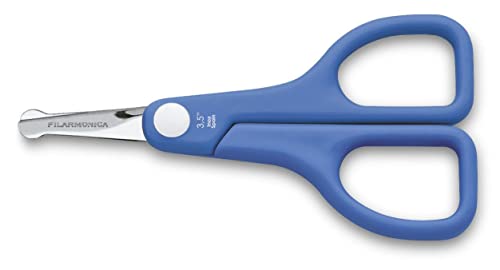 TIJERA BEBE INOX A.B.S. AZUL 3.5" D FIL