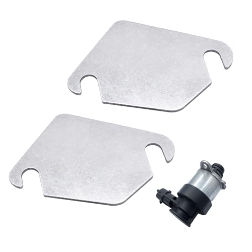 2 Pcs Valvola EGR Tranciatura Piastre di Blocco di Ricambio per Fiesta 1.4 & 1.6 HDI C2 C3 C4 C5, Focus, Senza Buchi, Guarnizione ad per System