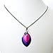 Bi pride jewelry, chainmail scales pendant, handmade bisexual necklace; pink, purple, blue