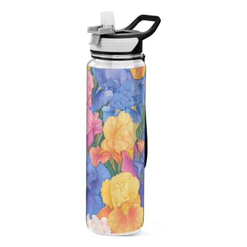 Gourde pliable anti-fuite bouteille d'eau sport saine 887ml - 2