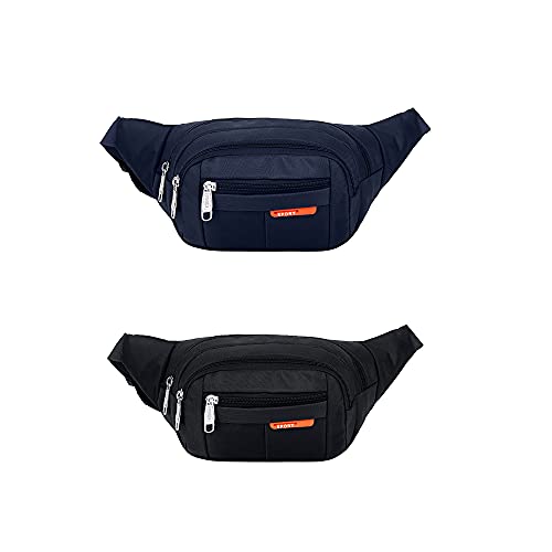 CHSG 2 Pcs Sac à La Taille Ceinture Course Homme Femme, Imperméable Et Durable, avec Poches, Banane Sac à Dos Poitrine Etanche Réglable pour Cyclisme, Balade, Escalade, Voyage, Randonnée Vacances Cover