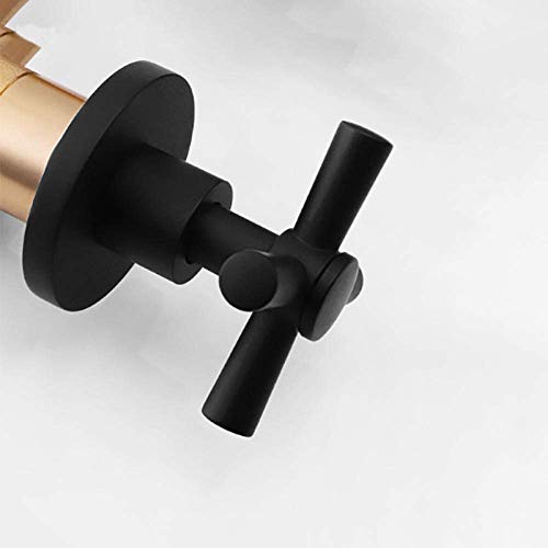 Ensemble de douche noire pluvieuse 10 pouces carré LWX avec cascade de baignoire - 5