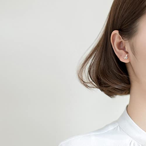 Boucles d'oreilles cheval en argent 925 et émail multicolore, le cadeau idéal pour femme