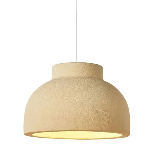 NHAUAOP Modern Minimalist Dome Pendant Light Off White Textured Resin
