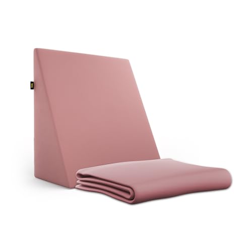 Image of Frido Wedge Plus Cushion Cover | Ultrasoft, Breathable & Cool Pillow Cover | Aesthetic Pillow Cover for Home | Durable & Machine Washable | Blush Pink