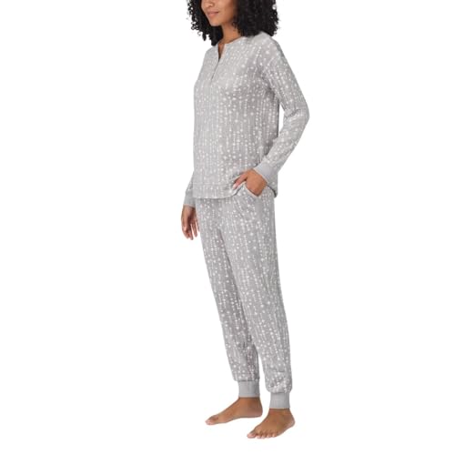 Image of Nautica Womens Pajamas - Cozy Silky Fleece - 2 Piece Long Sleeve Winter Sleepwear Set for Women