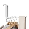Séchoir à linge pliable pour porte jusqu'à 4,5 cm - 1 pièce optimale - Cintre de porte avec tige rétractable - Crochets de suspension pour buanderie, salle de bain, chambre à coucher, voyage (blanc, 1