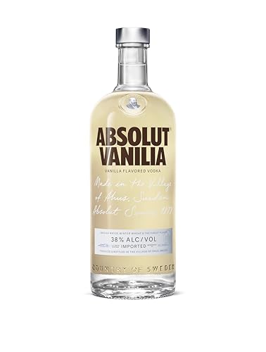 Absolut Vanilia – Absolut Vodka mit Vanille-Aroma – Absolute Reinheit und einzigartiger Geschmack in ikonischer Apothekerflasche – 1 x 1 l