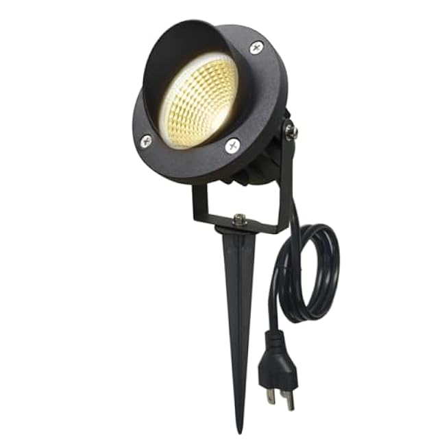 LED Outdoor Spotlight Flag Light 120V 20W White Waterproof Landscape Spotlights Plug-in Christmas Spot Lights for Yard House Tree Decoration Lighting, 3000K Warm White, 120V 20W