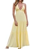 *Colors: black tie dresses for women, white spaghetti strap dress, baby blue maxi dress, yellow long dress, pink cute dress, white floral flowy dress and yellow floral summer dress. *Note:Our size is not Amazon size, in order for you to get the corre...