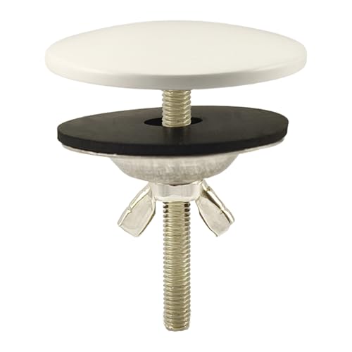 XNTONG - Wasserhahn Lochabdeckung, 5 cm Wasserhahn Loch Abdeckung, Verchromte Messing Spülbecken Abdeckung, Geeignet für Spülbeckenlochstopfen für Zuhause Küche und Bad, Lochabdeckung Spüle (Weiß)