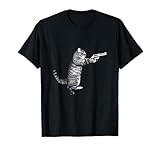 Gun Kitty Funny Cat T-Shirt T-Shirt