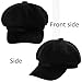 Women's Newsboy Hat Vintage Beret Cap Fashion Baker Boy Hat Chic and Stylish Women's Pageboy Hats Black