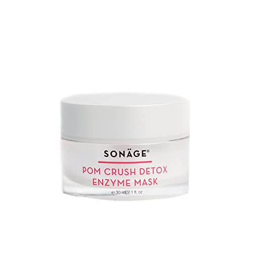 SONAGE Pom Crush Detox Enzyme Mask | Probiotic Power Mask Replenishes Skin Barrier | Infuses 6 Fermented Fruit Enzymes To Brighten, Detoxify and Exfoliate Skin