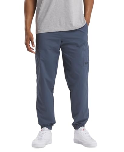 Reebok Mens Regular fit Cargo Pants Small Blue Grey Solid