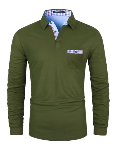 Polo Homme Manches Longues Confort Automne Hiver Contre le Froid