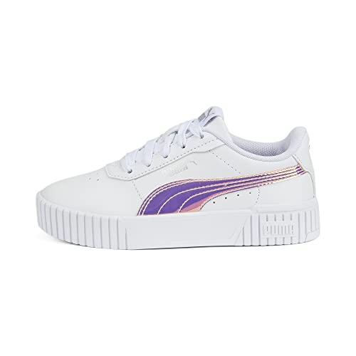 PUMA Fille Carina 2.0 Holo Ps Basket, Puma White Puma Silver, 31 EU