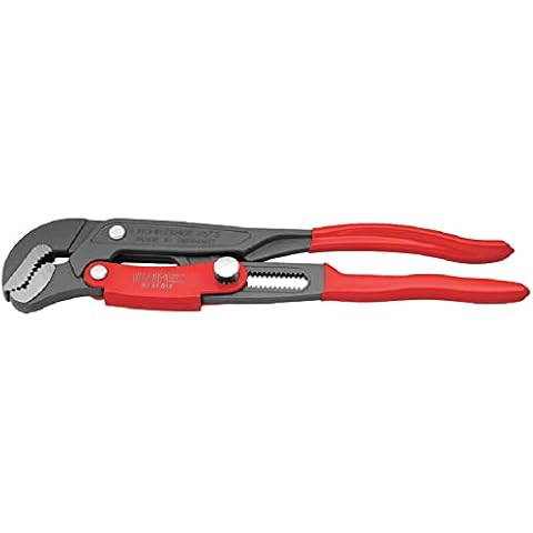 Knipex Llave para tubos en forma de S Con ajuste rápido recubierto de pintura pulverizada, gris, recubiertos de plástico 330 mm Cover