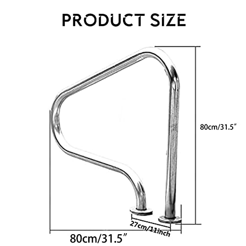 Barandal para piscina acero inoxidable 31.5 x 31.5 in miniatura 2