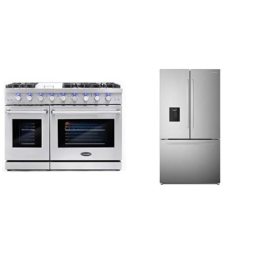 Cosmo 2-Piece Kitchen Package, 48" Gas Range &amp; Refrigerator