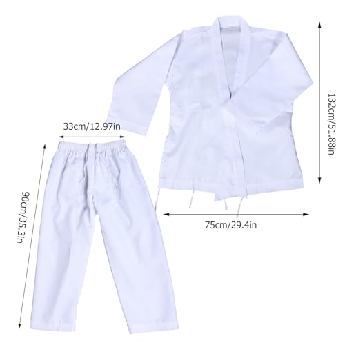 Uniforme de karaté blanc adulte de compétition en polyester - 2