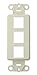 Leviton 40753-BW QuickPort Decora Plus Insert, 3-Port, White
