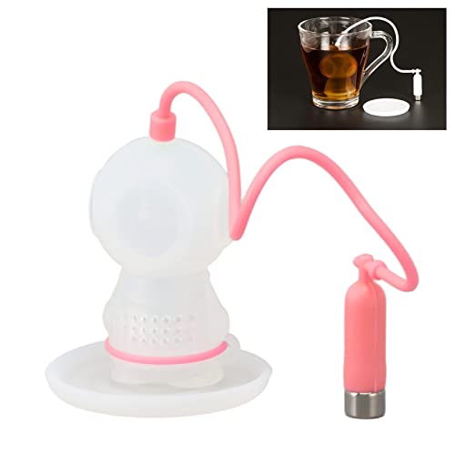 Infusor de chá de Silicone, Filtro de Folha de chá Avulso, Filtro Difusor de chá, Com Bandeja Coleto