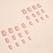 24Pcs Acrylic Press on Nails Medium Length Girls Fake Nails With Pink White Ombre Designs Glossy Artificial Nails Press ons Stick on Nails For Women