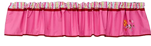 CribMATE Nursery Room Window Valance Pink Floral Window Valance/Navy Blue Rocket Fire Engine Window Valance Baby Boy/Girl Gift Idea (Pink)