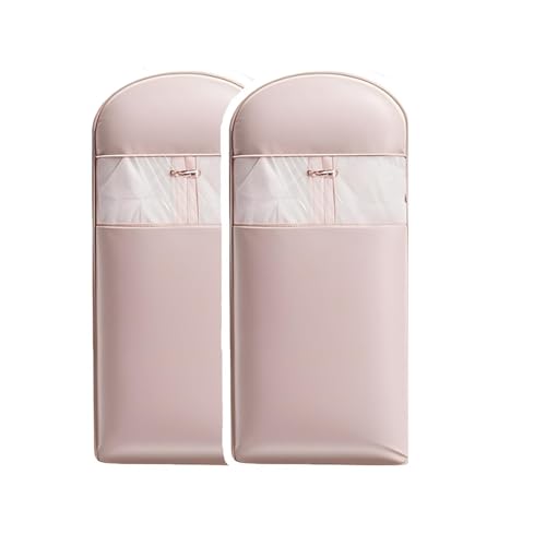 Housse de rangement pour manteaux d'hiver suspendue rose XL en dressing