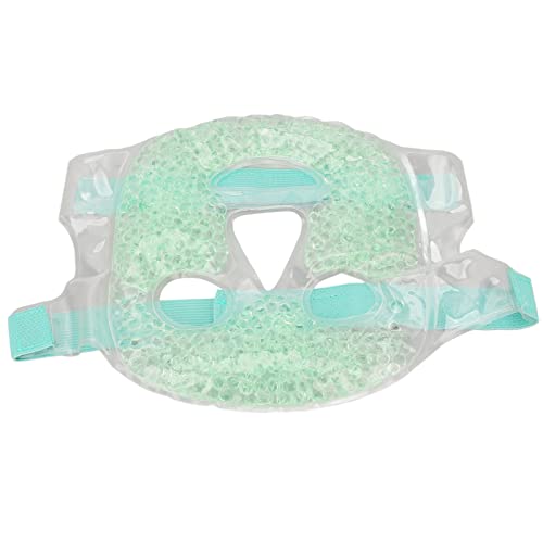 Improve Skin Hot Hot Cold Facial Eye Pack Healthy Reusable Relieve Fatigue Gel Beads Cooling Face for Face Head Neck Shoulders, Cold Facial Ready to Use Strips (Green)
