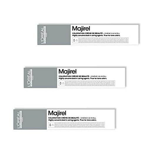 L'Oréal Professionnel Majirel 8 Luz Rubio 3 x 50 ml Crema Color de Cabello Libre de Metales Pesados Blonde