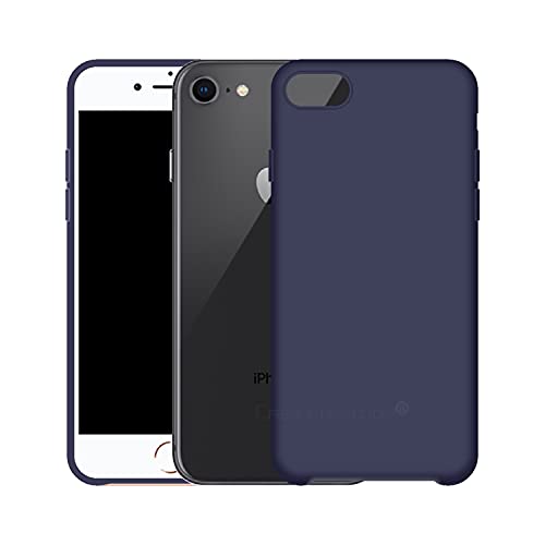 Image of Case Creation Luxurious OG Series for Apple iPhone 8 Case Cover,Anti-Dirty Slim Case Frosted Matte Cute Candy TPU Raised Bezel (Splash of Color) Back Cover for iPhone 8 -Navy Blue