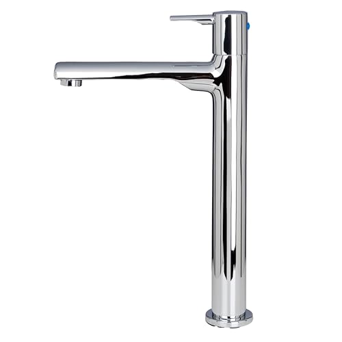 Image of JAQUAR Florentine Prime Series Table Mounted Tall Boy Cold ONLY Basin TAP (Chrome) | TOP Lever, Brass Body Water Tap /Faucet /Cock for Bathroom /Kitchen Wash Basin | FLP-CHR-5021PM