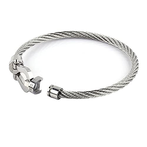 للرجال و الشباب اساور يد راقية من ستانلس ستيل مطلية بالروديوم هدية مميزة