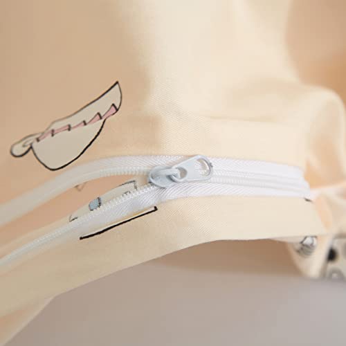 Stacypik Girls Cup Rabbit Duvet Cover Kawaii Full Queen Kids Bedding Reversible Duvet Cover Set 100% Cotton Pale Pink Cute Animal Teen Women Toddler Bedding Set Cozy Comforter Cover Gifts Collections #TOP5