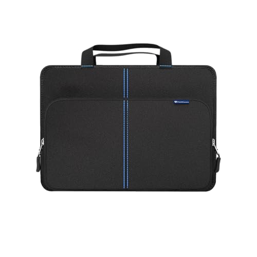 Image of MAXCases Explorer 5 Work-in 11 Inch Laptop Case, Black, with Pocket, Rugged
