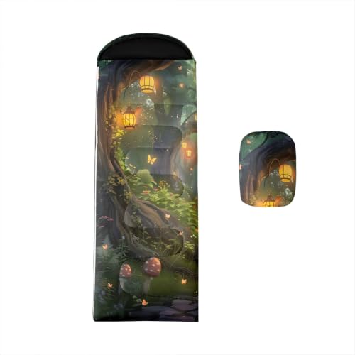 Bolsa de Dormir Infantil Feelyou Pumpkin para camping 3 estaciones, compacta, impermeable y ligera para senderismo miniatura 1