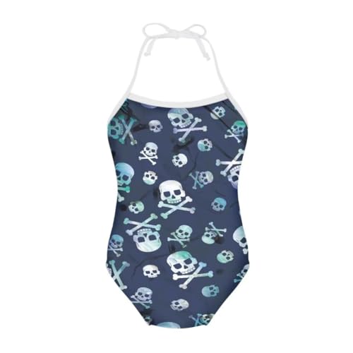 Image of Girl Funny Cute Beach Sport Halter One Piece Swimsuit Bathing Suit for 3-10 Year
