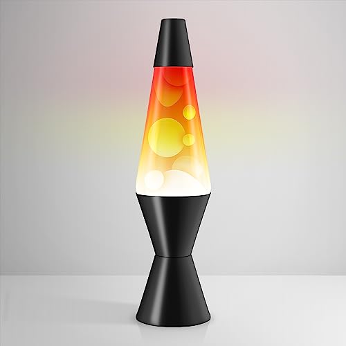 Tricolor White And Clear Lava® Lamp | 14.5" Inches Tall | Aluminum Base And Cap With 25W Bulb Included | Classic/Vintage Liquid Motion Lamps | Multi-Colored Dynamic Blob Effects #TOP5